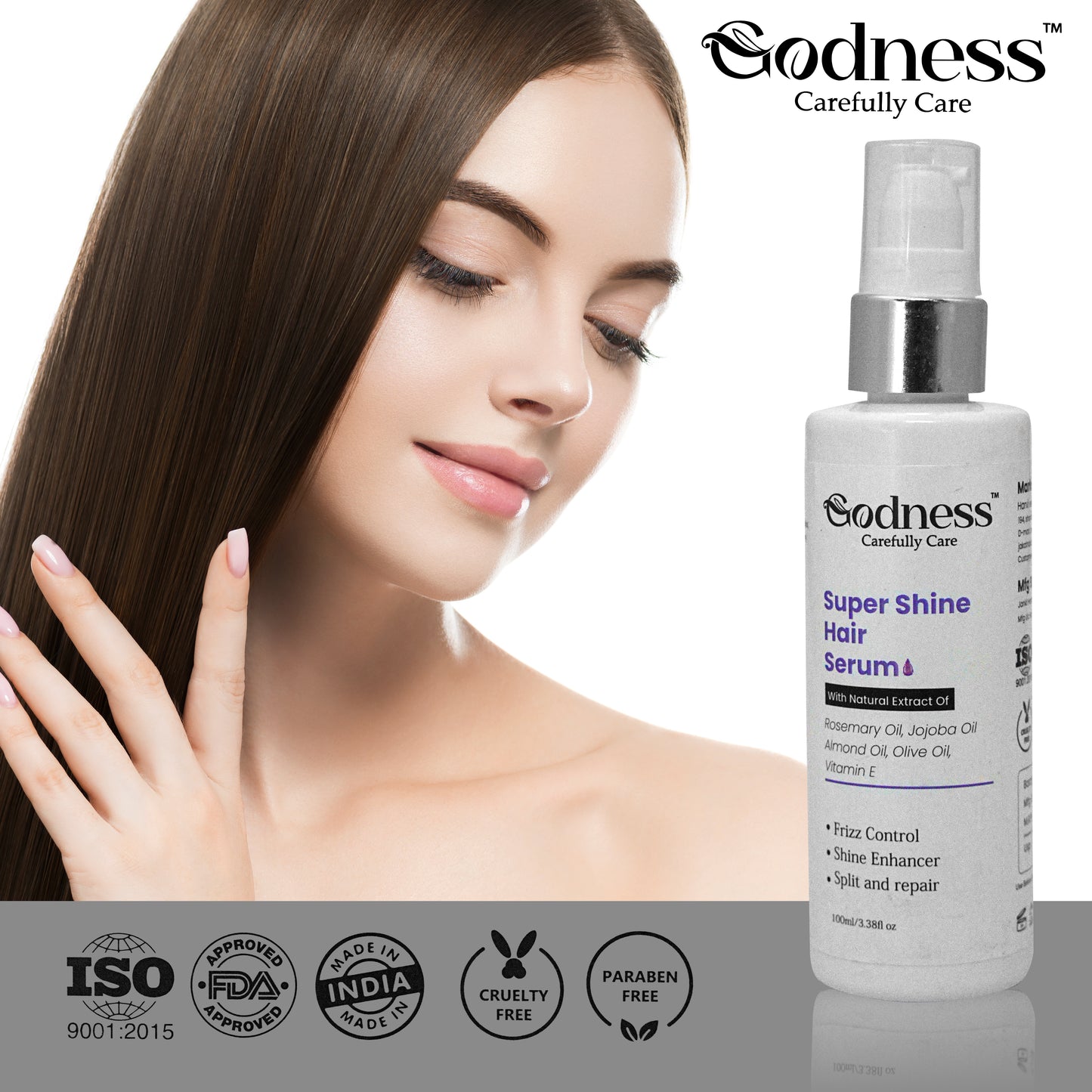 Super Shine Hair Serum | Frizz Control, Split End Repair & Intense Smoothness