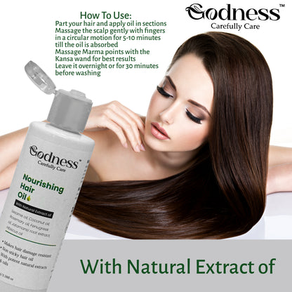 Nourishing Hair Oil with Sesame, Coconut, Rosemary & Herbal Extracts