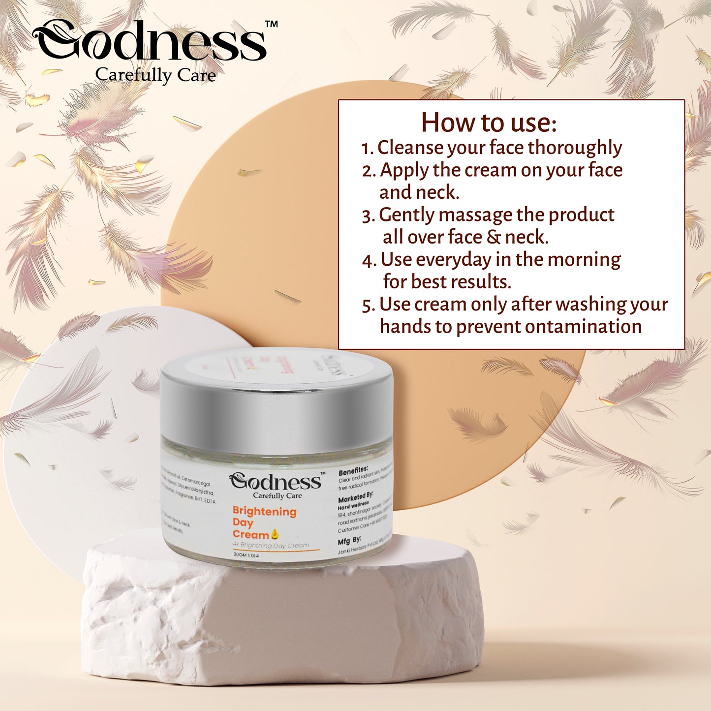 Brightening & Hydrating Day Cream | Vitamin C, Niacinamide & Natural Oils
