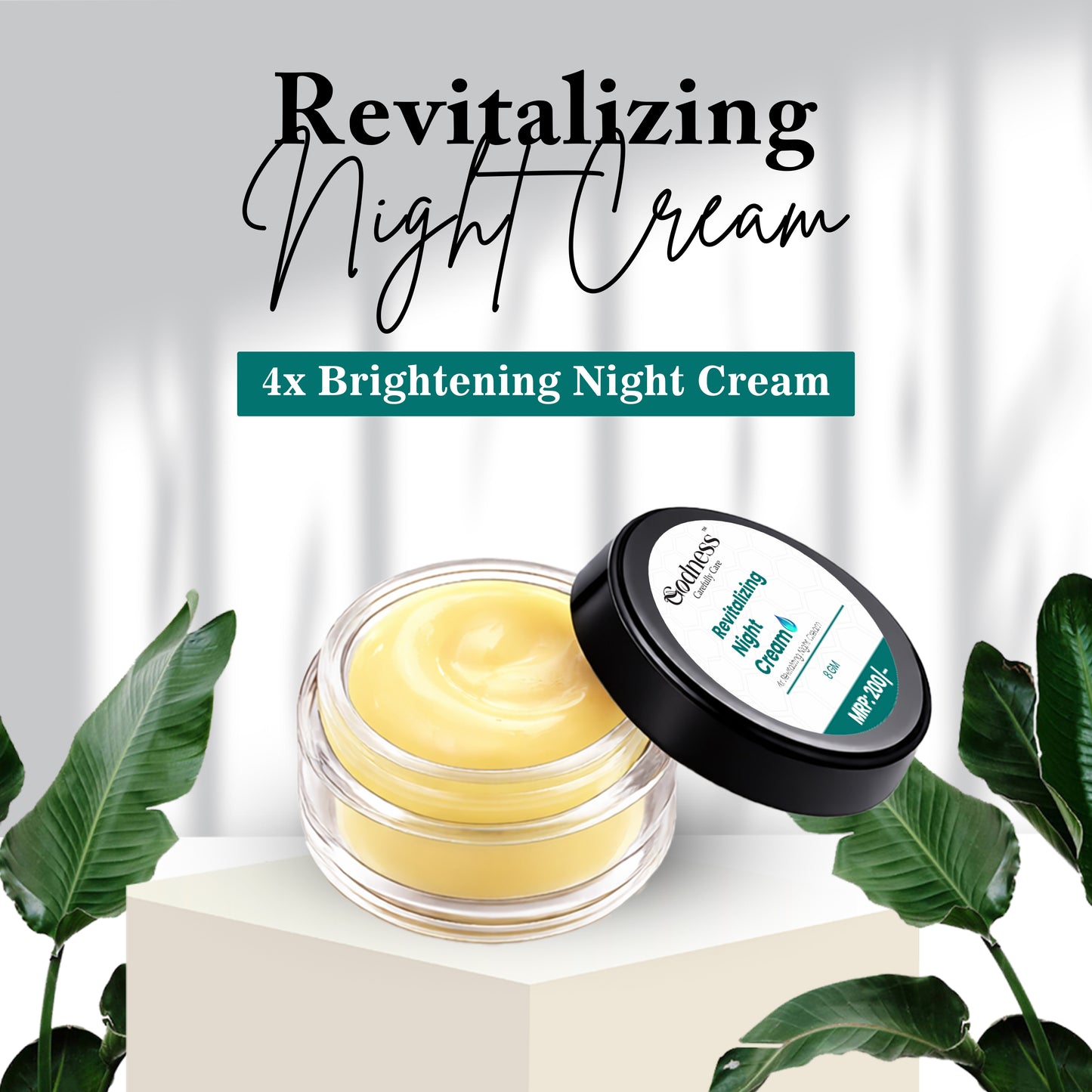 FREE Today: Get the Godness Revitalizing Night Cream – Hydration & Brightening Trial Pack (10g) absolutely Free. Just pay COURIER Charges.