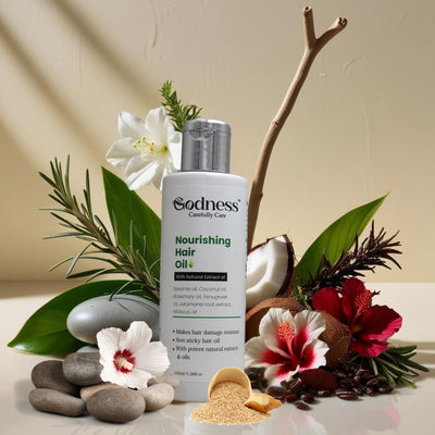 Nourishing Hair Oil with Sesame, Coconut, Rosemary & Herbal Extracts